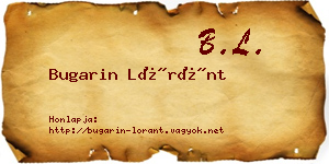 Bugarin Lóránt névjegykártya
