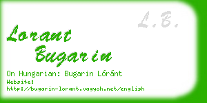 lorant bugarin business card