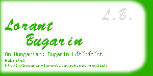 lorant bugarin business card